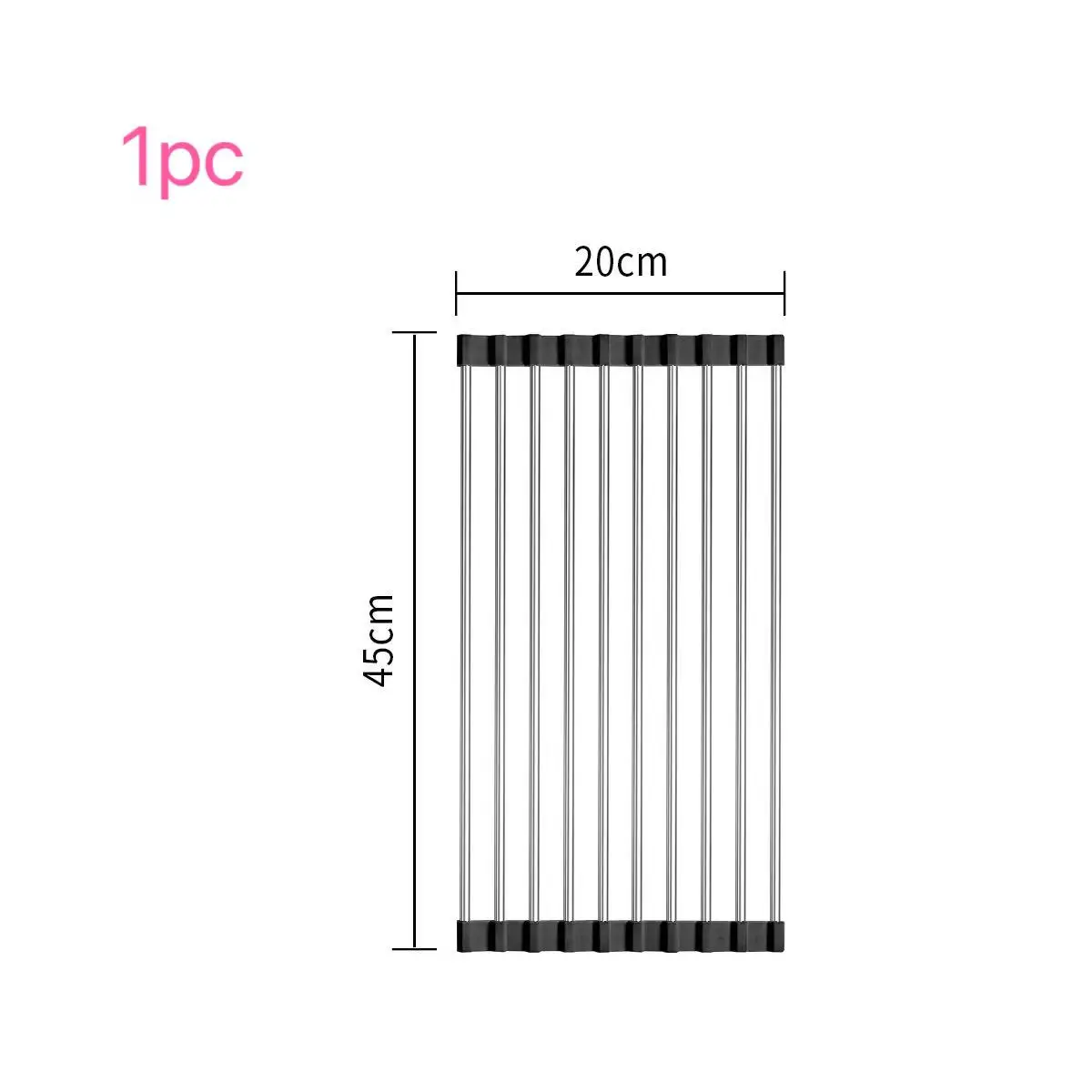 1PC Foldable Stainless Steel Sink Drainer Heat Resistant Kitchen Countertop Storage Organizer Vegetable Dish Water Filter Shelf