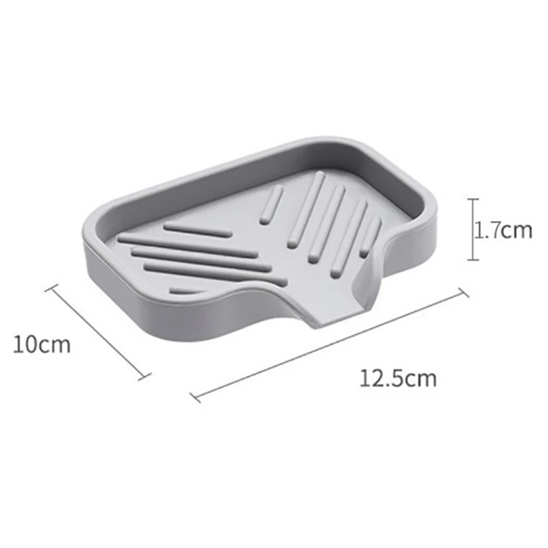 Silicone Faucet Mat Kitchen Sink Tray Soap Dispenser Sponge Drain Pad Sink SplashDrying Mat Countertop Storage Tray SoapTray